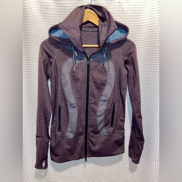 Women’s LULULEMON ATHLETICA heather plum and gray In stride Jacket size 6 - Picture 2 of 16